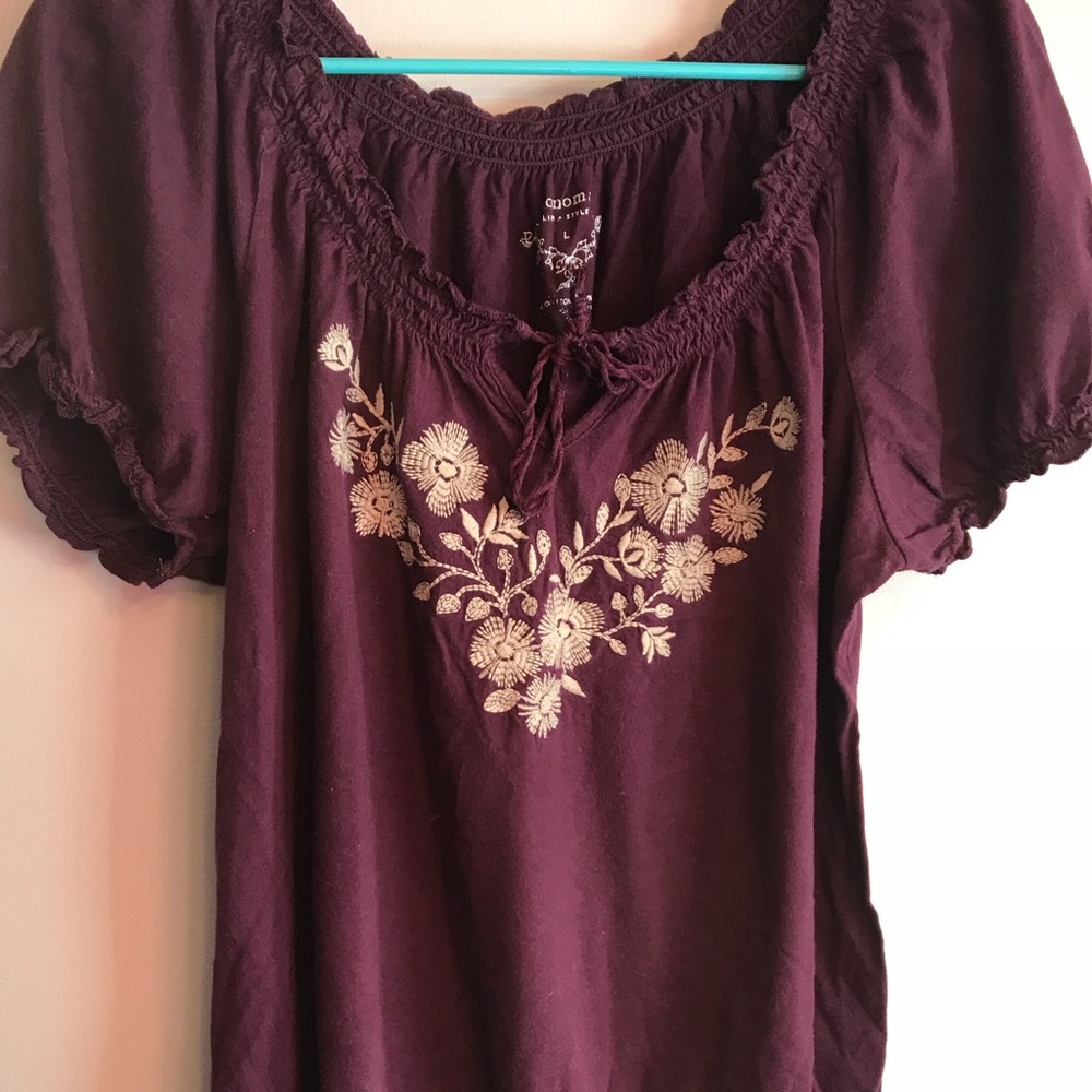 Sonoma Plum Floral Blouse!